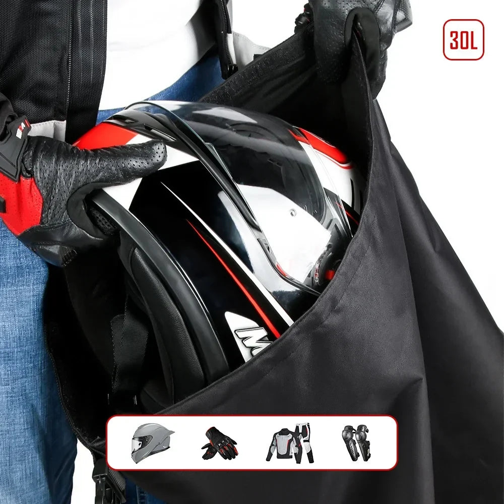 Motorbike Helmet Bag Waterproof Combination Lock Anti-Theft Luggage Storage Bag Rider Portable