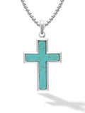 Turquoise Cross Pendant Necklace