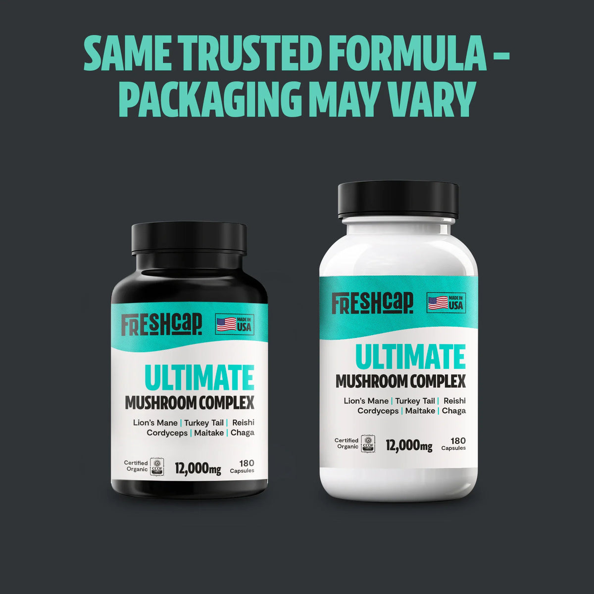 Organic Mushroom Complex Supplement Capsules